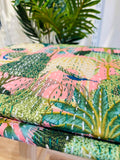 NNEDSZ Cotton Kantha Quilt/Bedspread/Coverlet/Throw - Royal Pink Jaipuri Print Hand stitched Kantha