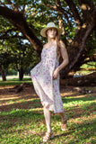 NNEDSZ Cotton Dress - Inayat Floral Strappy Fitted Dress (Hand block print)