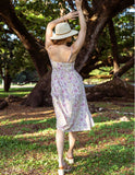 NNEDSZ Cotton Dress - Inayat Floral Strappy Fitted Dress (Hand block print)