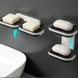 NNEDSZ Portable Soap Holder Wall Storage Rack Organizer Bathroom Accessories Double Layer Holder