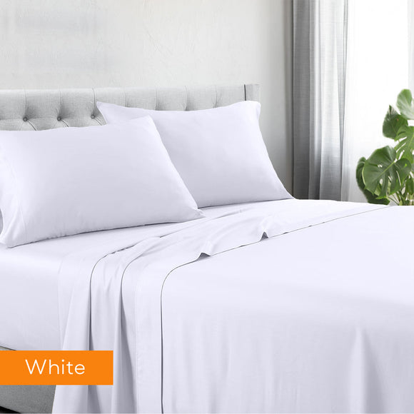 NNEDSZ 1200tc hotel quality cotton rich sheet set mega king white