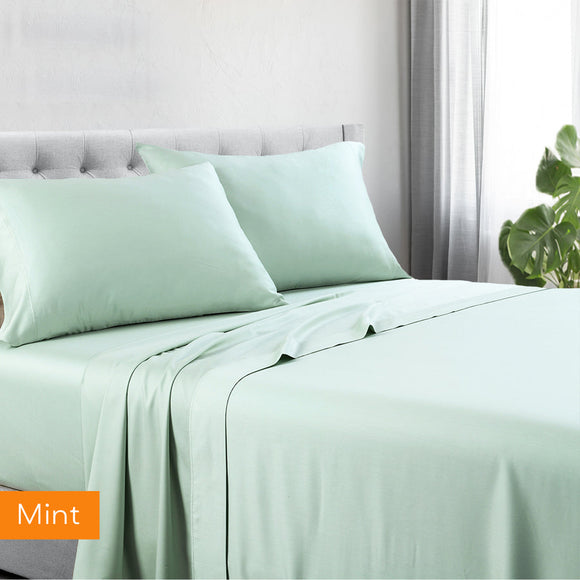NNEDSZ 1200tc hotel quality cotton rich sheet set queen mint