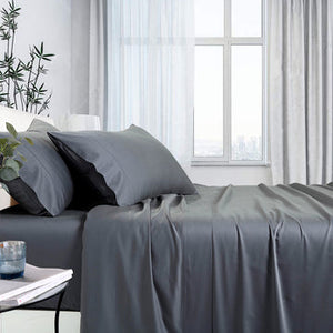 NNEDSZ 1000tc bamboo cotton sheet set queen charcoal