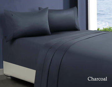 NNEDSZ 1000tc egyptian cotton sheet set 1 double charcoal