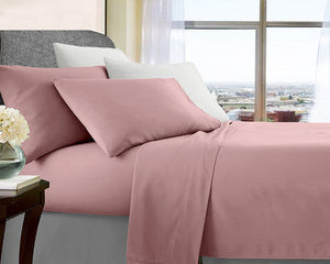 NNEDSZ ultra soft microfibre sheet set king single rose gold