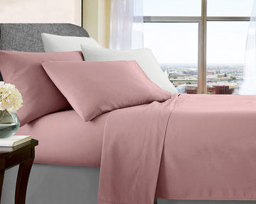 NNEDSZ ultra soft microfibre sheet set king single rose gold