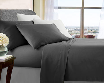 NNEDSZ ultra soft microfibre sheet set queen charcoal