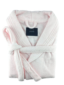 NNEDSZ small medium egyptian cotton terry toweling bathrobe baby pink