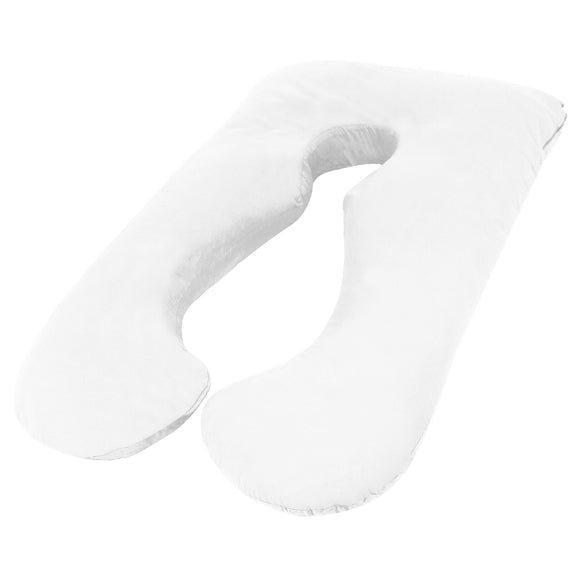 NNEDSZ Aus Made Maternity Pregnancy Nursing Sleeping Body Pillow Pillowcase Included White