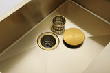 NNEDSZ 2022 Brushed brass gold Copper Gunmetal single long bowl drainer stainless steel 304 kitchen sink
