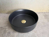 NNEDSZ 2023 Matte Black matte white matte Pink Green Gold Copper Round 360 mm Dia top counter basin porcelain sink