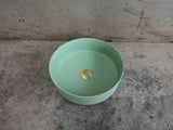 NNEDSZ 2023 Matte Black matte white matte Pink Green Gold Copper Round 360 mm Dia top counter basin porcelain sink