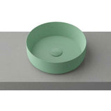 NNEDSZ 2023 Matte Black matte white matte Pink Green Gold Copper Round 360 mm Dia top counter basin porcelain sink