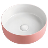 NNEDSZ 2021 Matte Pink outside Round 360 mm Dia top counter basin porcelain sink
