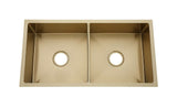 NNEDSZ 2023 Burnished Brass Gold stainless steel 304 double bowl kitchen sink