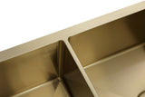 NNEDSZ 2023 Burnished Brass Gold stainless steel 304 double bowl kitchen sink
