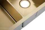 NNEDSZ 2023 Burnished Brass Gold stainless steel 304 double bowl kitchen sink