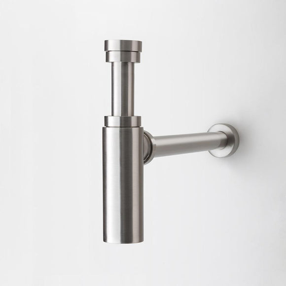 NNEDSZ 2023 Brushed Nickel p trap ROUND BOTTLE TRAP 32/40 mm WASTE for wall hung basin vanit