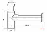 NNEDSZ 2023 Brushed Nickel p trap ROUND BOTTLE TRAP 32/40 mm WASTE for wall hung basin vanit