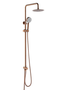 NNEDSZ 2023 Brushed Rose Gold Copper Solid Stainless Steel 304 made shower set w diverter 200 mm head sprayer hand held head