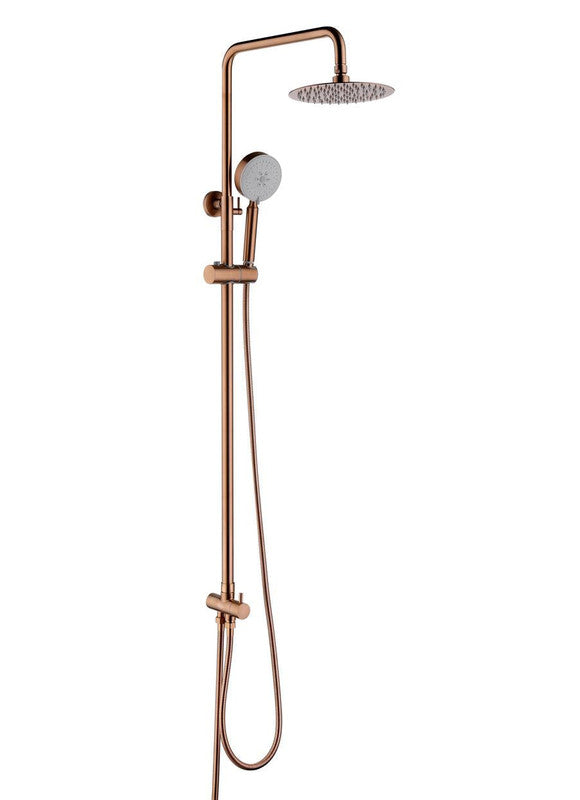 NNEDSZ 2023 Brushed Rose Gold Copper Solid Stainless Steel 304 made shower set w diverter 200 mm head sprayer hand held head