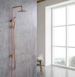 NNEDSZ 2023 Brushed Rose Gold Copper Solid Stainless Steel 304 made shower set w diverter 200 mm head sprayer hand held head