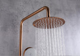 NNEDSZ 2023 Brushed Rose Gold Copper Solid Stainless Steel 304 made shower set w diverter 200 mm head sprayer hand held head