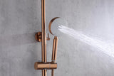 NNEDSZ 2023 Brushed Rose Gold Copper Solid Stainless Steel 304 made shower set w diverter 200 mm head sprayer hand held head