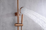 NNEDSZ 2023 Brushed Rose Gold Copper Solid Stainless Steel 304 made shower set w diverter 200 mm head sprayer hand held head