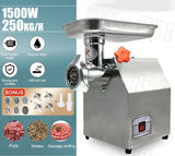 NNEDSZ 1.63HP Commercial Meat Mincer- Electric Grinder & Sausage Maker Filler 1200W