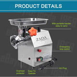 NNEDSZ 1.63HP Commercial Meat Mincer- Electric Grinder & Sausage Maker Filler 1200W
