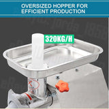 NNEDSZ 1.63HP Commercial Meat Mincer- Electric Grinder & Sausage Maker Filler 1200W