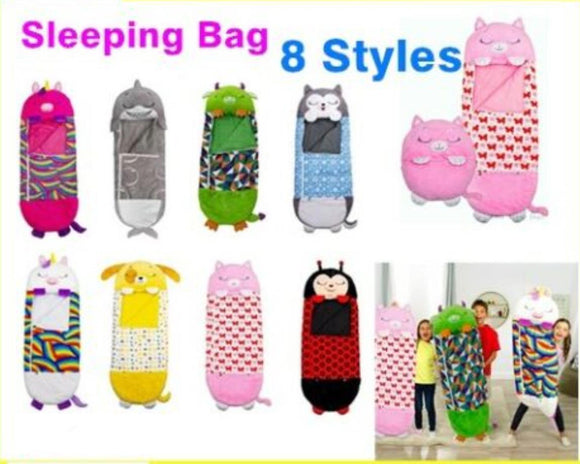 NNEDSZ 2022 Sleeping Bag Happy Nappers Kids Children Blanket Winter fluffy warm Xmas Gift