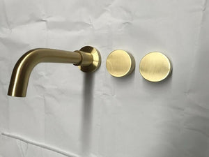NNEDSZ 2021 New Burnished Gold Brushed Brass mixer WaterMark WELS round taps wall faucet basin