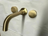 NNEDSZ 2021 New Burnished Gold Brushed Brass mixer WaterMark WELS round taps wall faucet basin