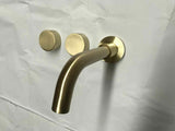 NNEDSZ 2021 New Burnished Gold Brushed Brass mixer WaterMark WELS round taps wall faucet basin