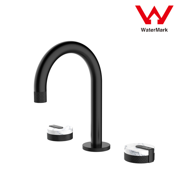 NNEDSZ 2021 New Marble Stone handle matte black wall taps 1/4 turn matte black pattern