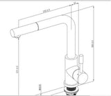 NNEDSZ 2023 Brushed Nickel Stainless steel L shape pull out with spray function spring kitchen mixer tap faucet Stainless steel Made PVD plated