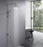 NNEDSZ 2023 Brushed Nickel Solid Stainless Steel 304 made shower set w diverter 200 mm head sprayer hand held head Suit Outdoor