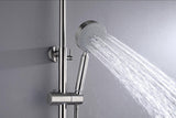 NNEDSZ 2023 Brushed Nickel Solid Stainless Steel 304 made shower set w diverter 200 mm head sprayer hand held head Suit Outdoor