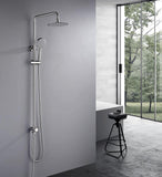 NNEDSZ 2023 Brushed Nickel Solid Stainless Steel 304 made shower set w diverter 200 mm head sprayer hand held head Suit Outdoor