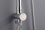NNEDSZ 2023 Brushed Nickel Solid Stainless Steel 304 made shower set w diverter 200 mm head sprayer hand held head Suit Outdoor