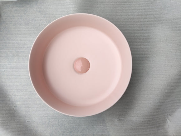 NNEDSZ 2020 Matte Pink Round 360 mm Dia top counter basin porcelain sink