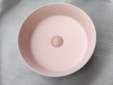 NNEDSZ 2020 Matte Pink Round 360 mm Dia top counter basin porcelain sink