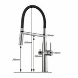 NNEDSZ 2024 WELS Kitchen Mixer brushed Copper Pull Out Spray 3 way filter Faucet s/s 304 Tap
