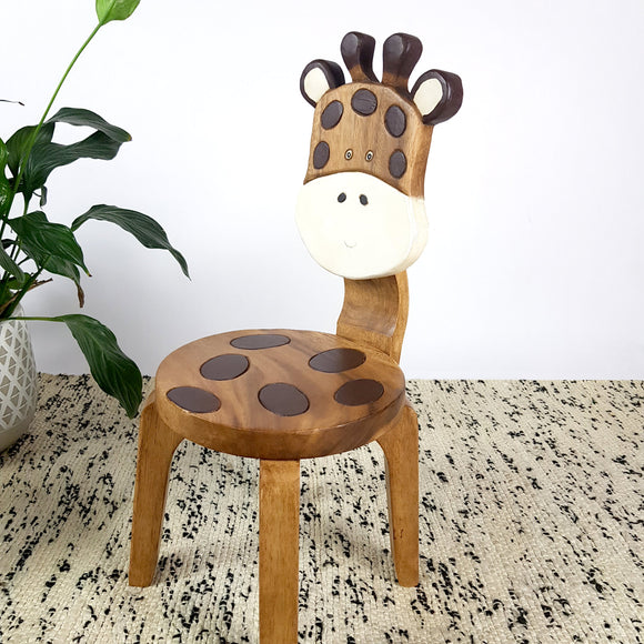 NNEDSZ Kids Wooden Chair Giraffe