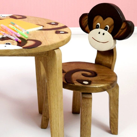 NNEDSZ Kids Wooden Chair Monkey