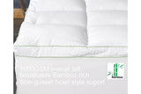 NNEDSZ Queen Size 1000GSM Bamboo Mattress Topper with Gusset Support