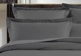 NNEDSZ Super King Size 500TC Cotton Sateen Quilt Cover Set (Charcoal Color)