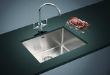 NNEDSZ Handmade Stainless Steel Undermount / Topmount Kitchen Laundry Sink with Waste